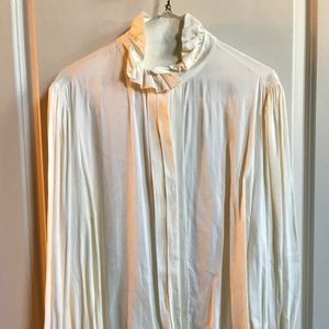 Ralph Lauren White Silk Blouse